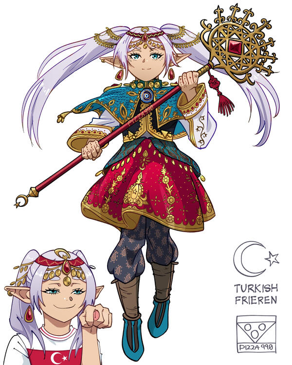 Turkish Frieren character concept