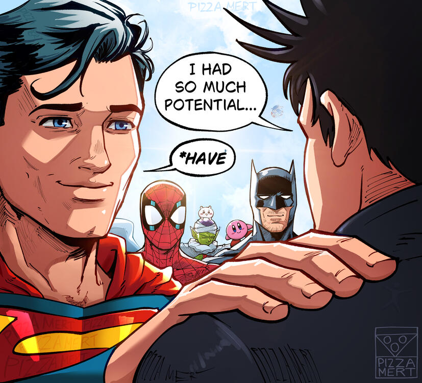 My Superman drawing originated from an hopecore internet meme