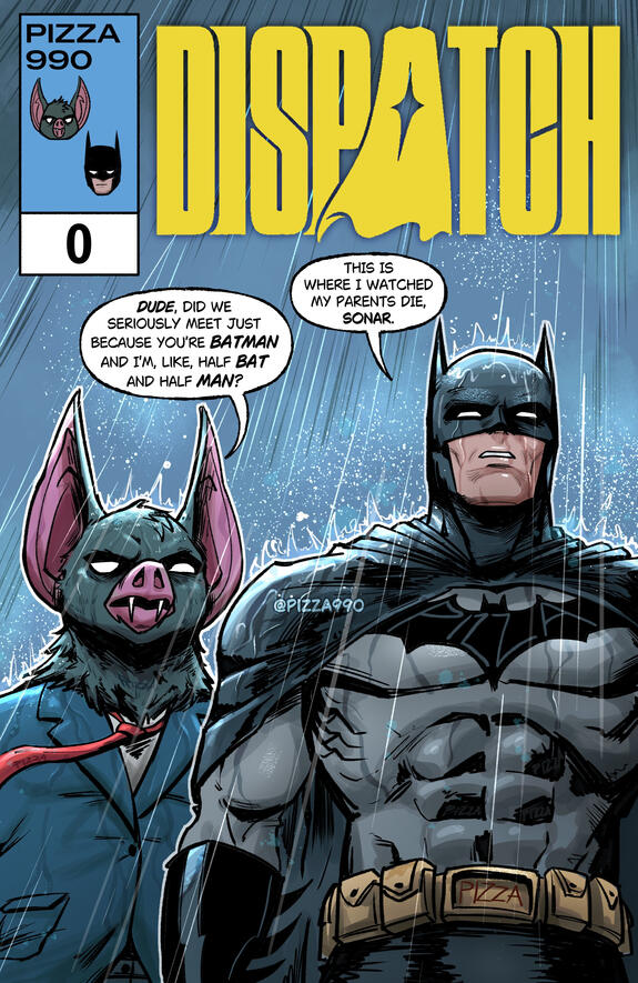 Sonar from Dispatch and Batman Fanart Cover