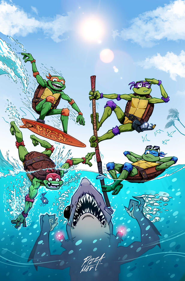 My variant cover for Tales of The Teenage Mutant Ninja Turtles: Coastal Chaos #1 (WITHOUT THE TITLE)
