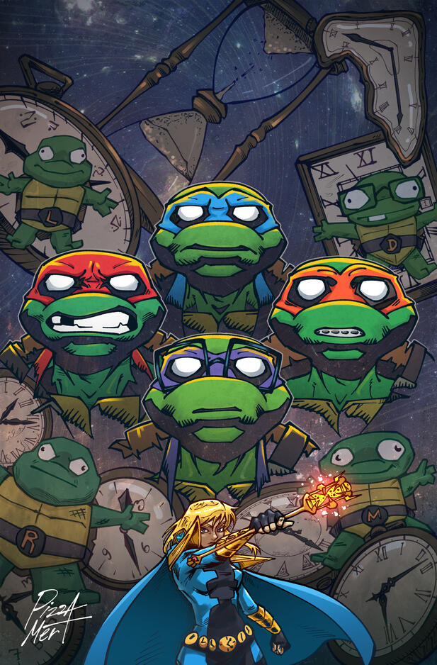 My variant cover for Tales of the Teenage Mutant Ninja Turtles: Tear in Time #1 (WITHOUT THE TITLE)